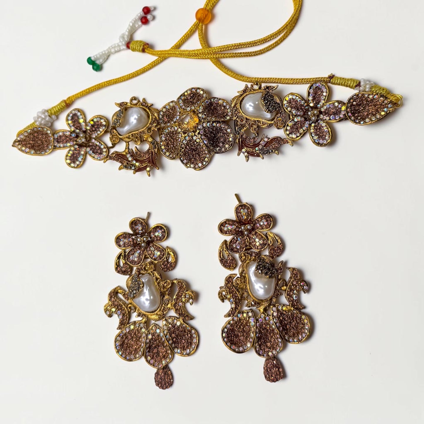 Melike Turkish Choker Set in Bronze
