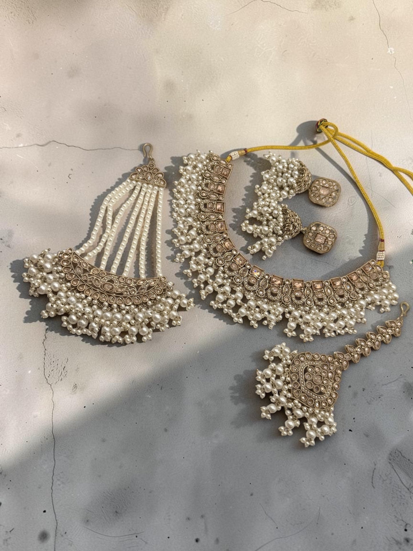 Kanishtha कनिष्ठा Polki Bridal Set in White Gold
