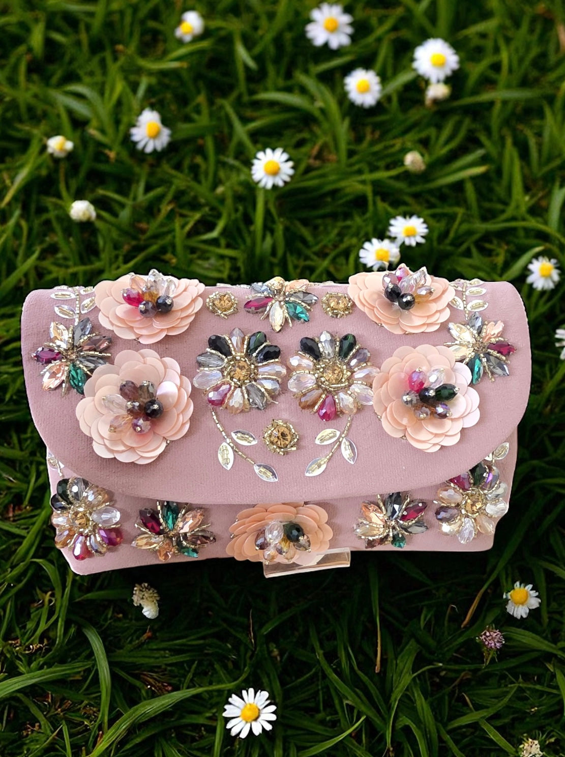 Azra عَذْراء Floral Bag in Dusty Rose Pink