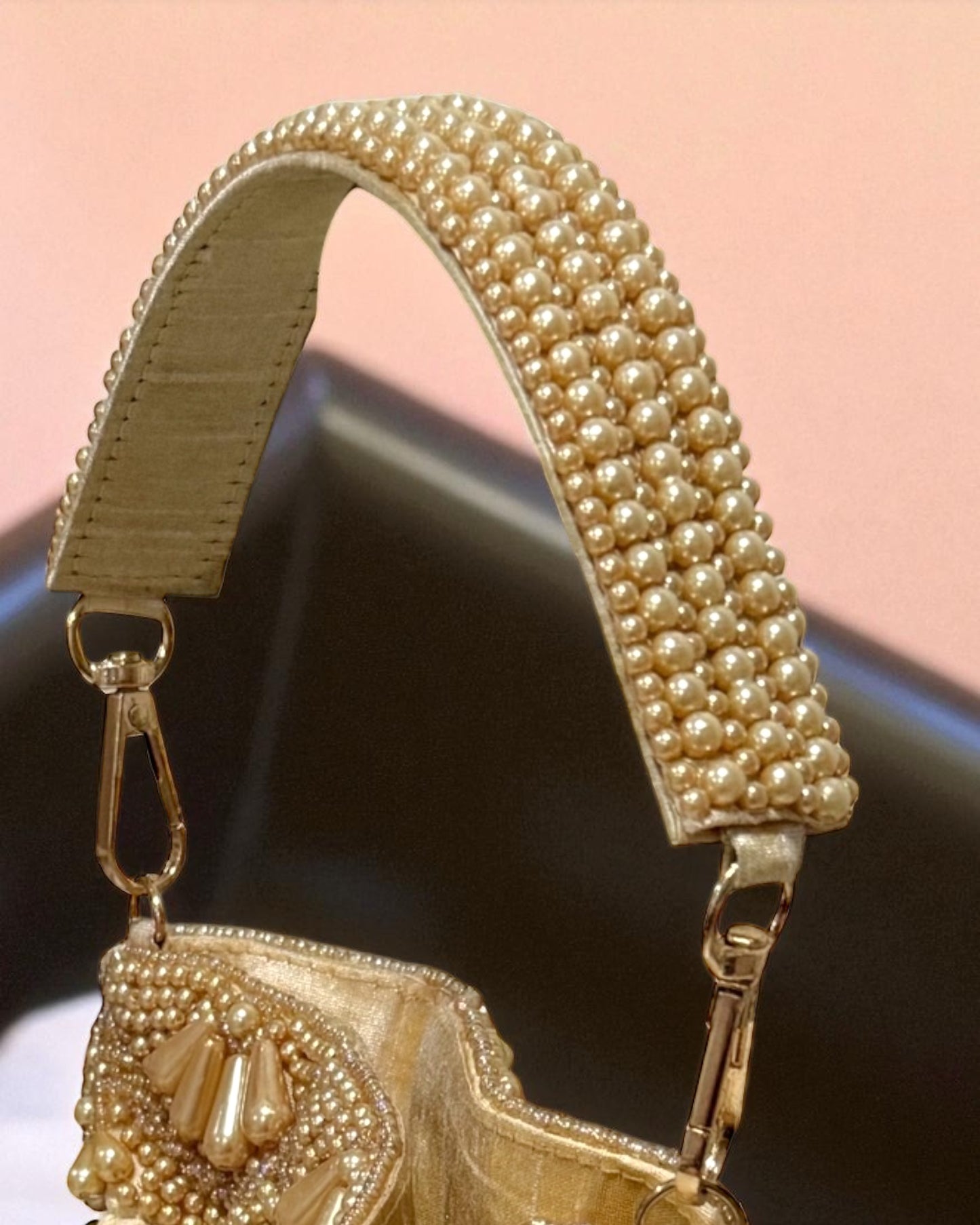Nadia نادية Gold Pearl Bag