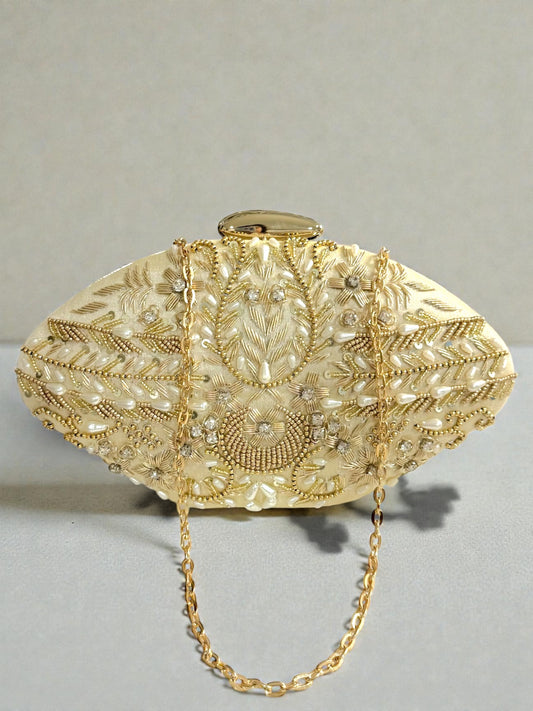 Suhaila سهيلة Handmade Clutch in Gold