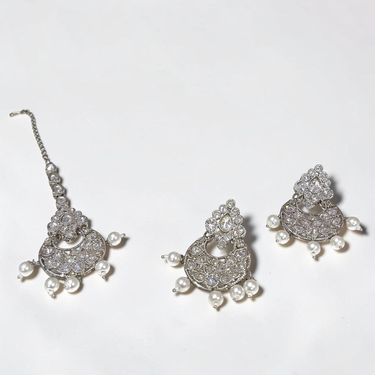 Eiman إيمان Polki Bridal Set in Silver