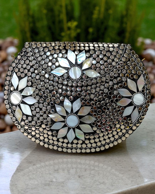 Amal أمل Brass Opal Clutch