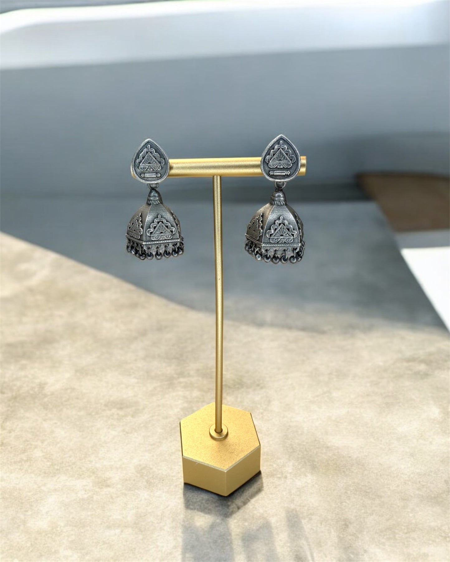 Ritu ऋतु Mini Silver Plated Jhumkay