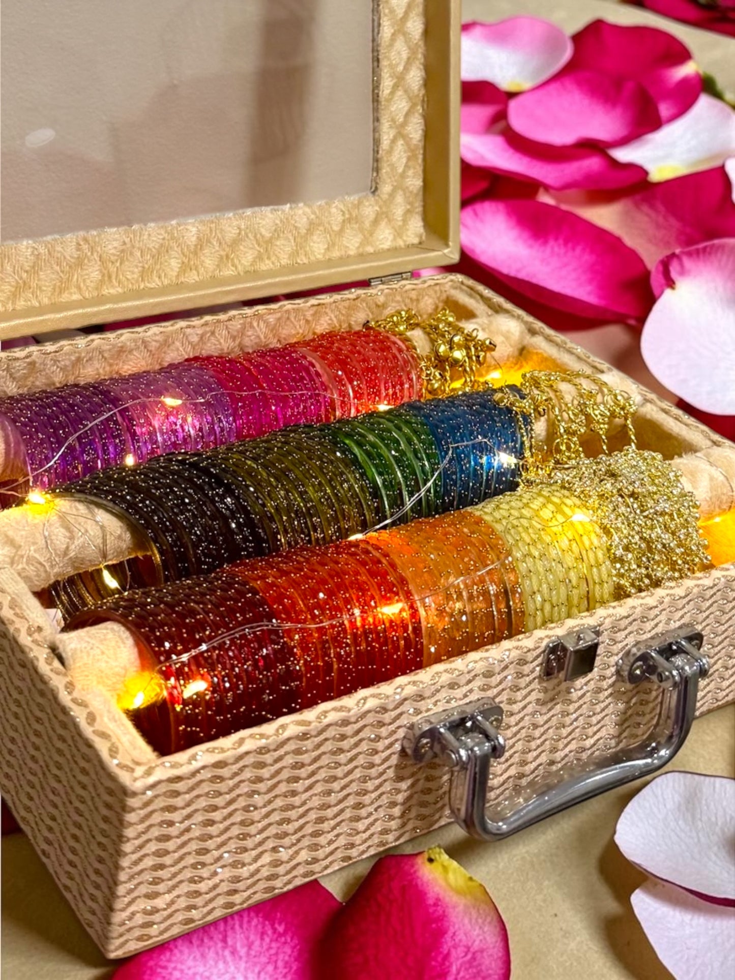 Haniya هانية Kashmiri Glass Bangle Box in 2.4, 2.6, 2.8, and 2.10