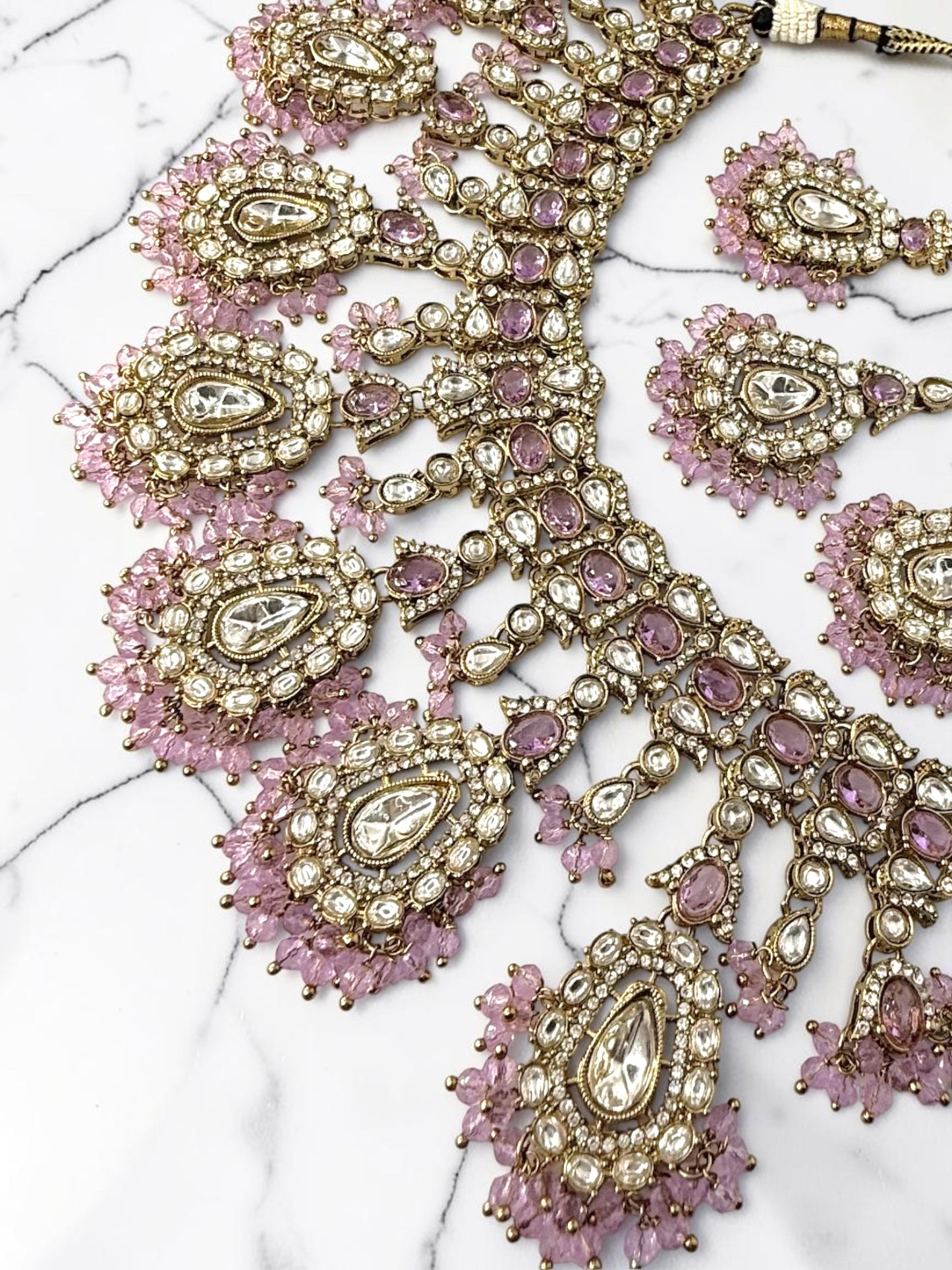 Sharanya शरण्या Kundan Bridal Set in Lavender