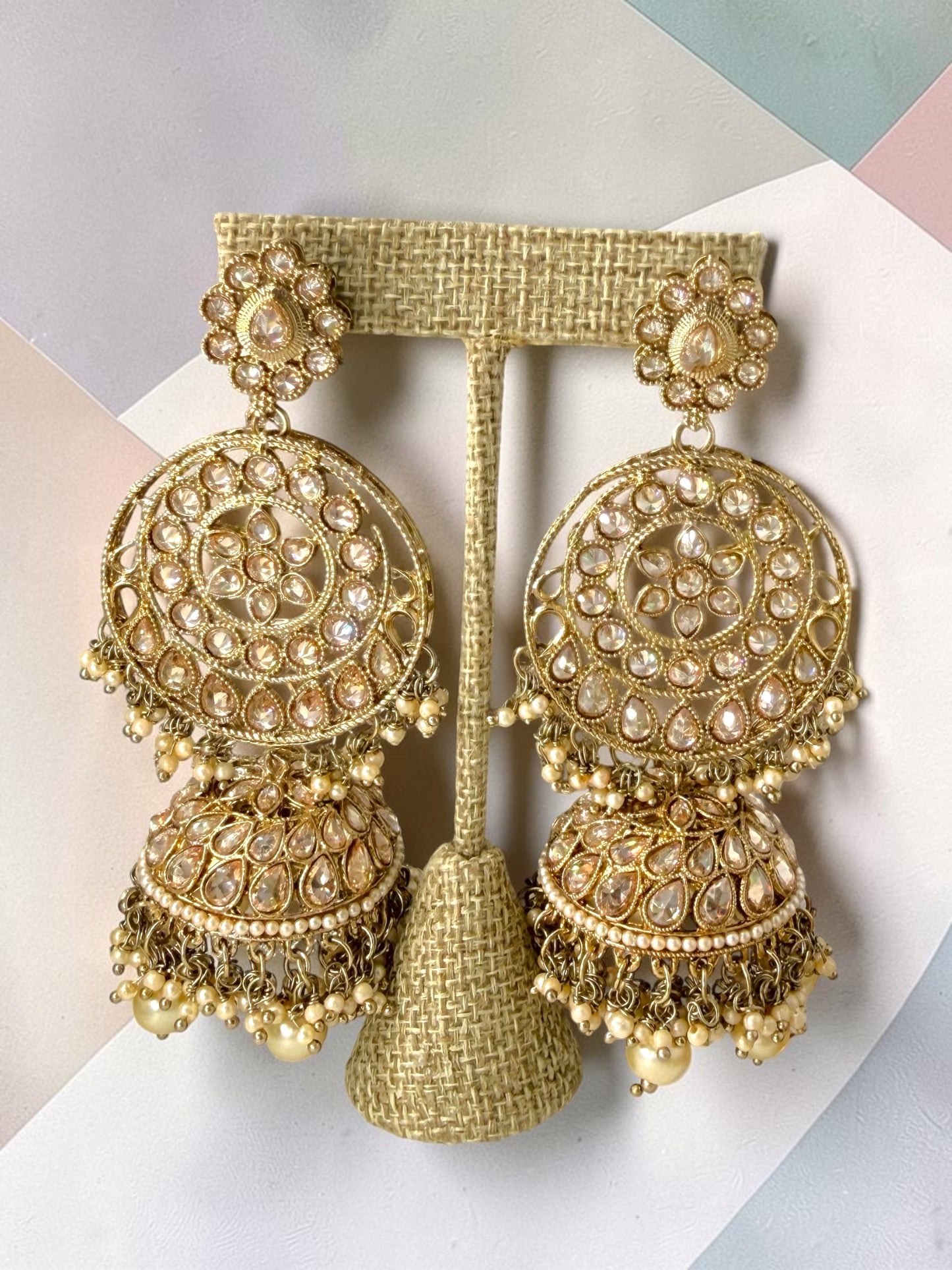 Sabira صابرة Premium Diamond Polki Bridal Set in Gold