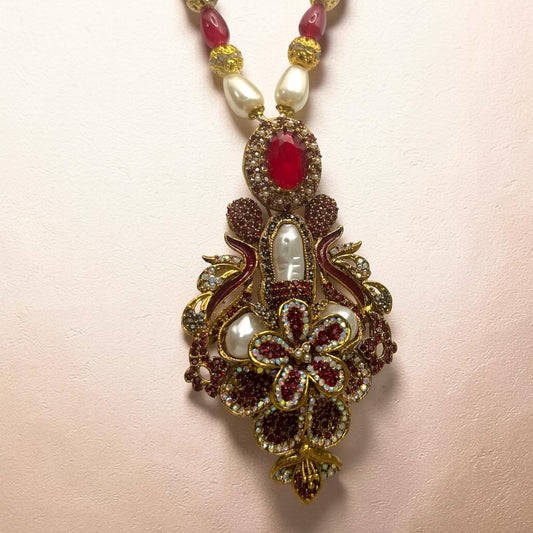 Pakize Turkish Mala Set in Red