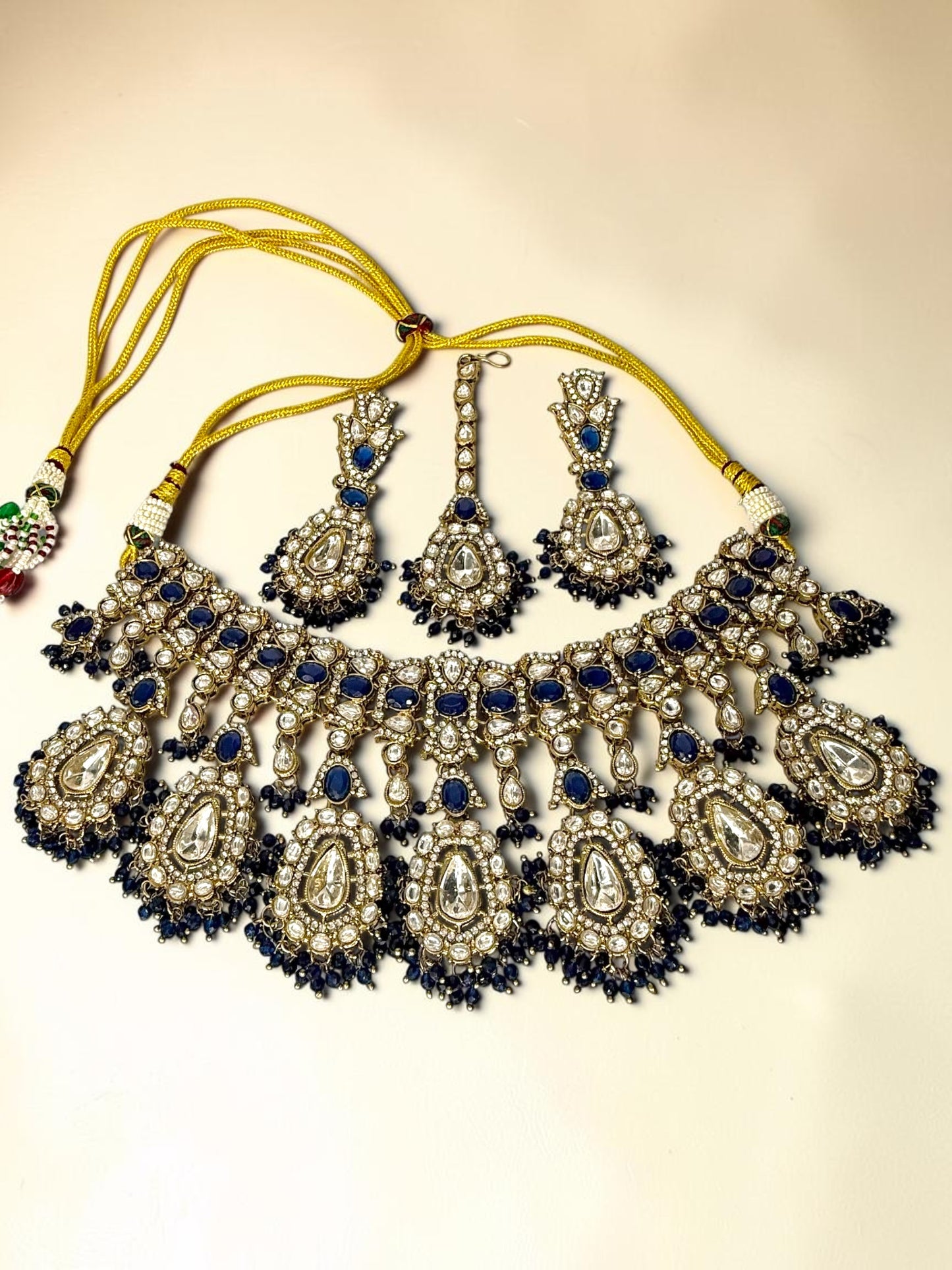 Sharanya शरण्या Kundan Bridal Set in Blue