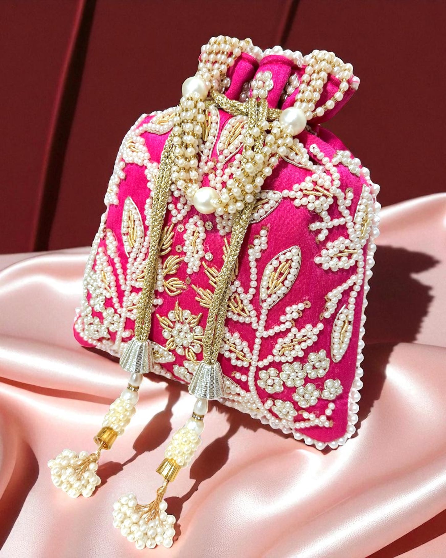Munira منيرة Potli Bag in Hot Pink