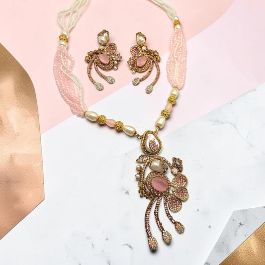 Kübra Turkish Mala Set in Pink