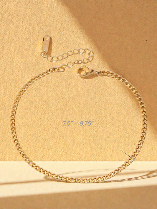 Sarah 18K Gold Plated Chain Anklet