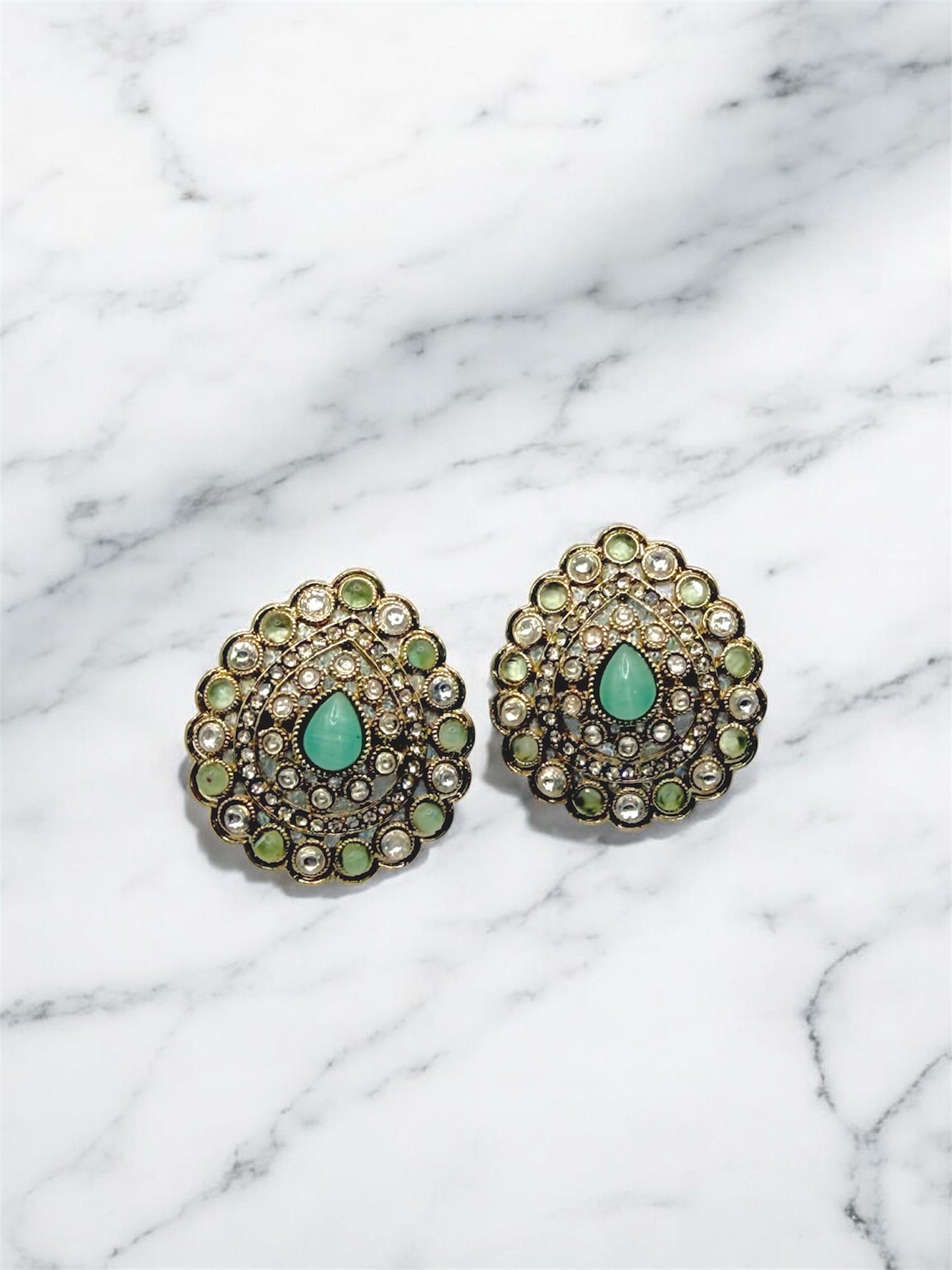 Savitri सावित्री Studs in Mint