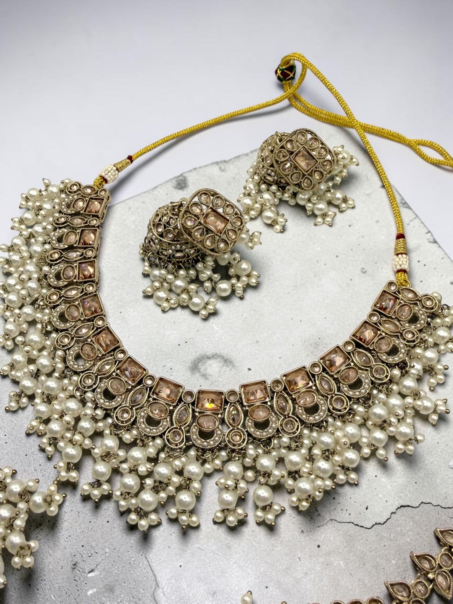 Kanishtha कनिष्ठा Polki Bridal Set in White Gold