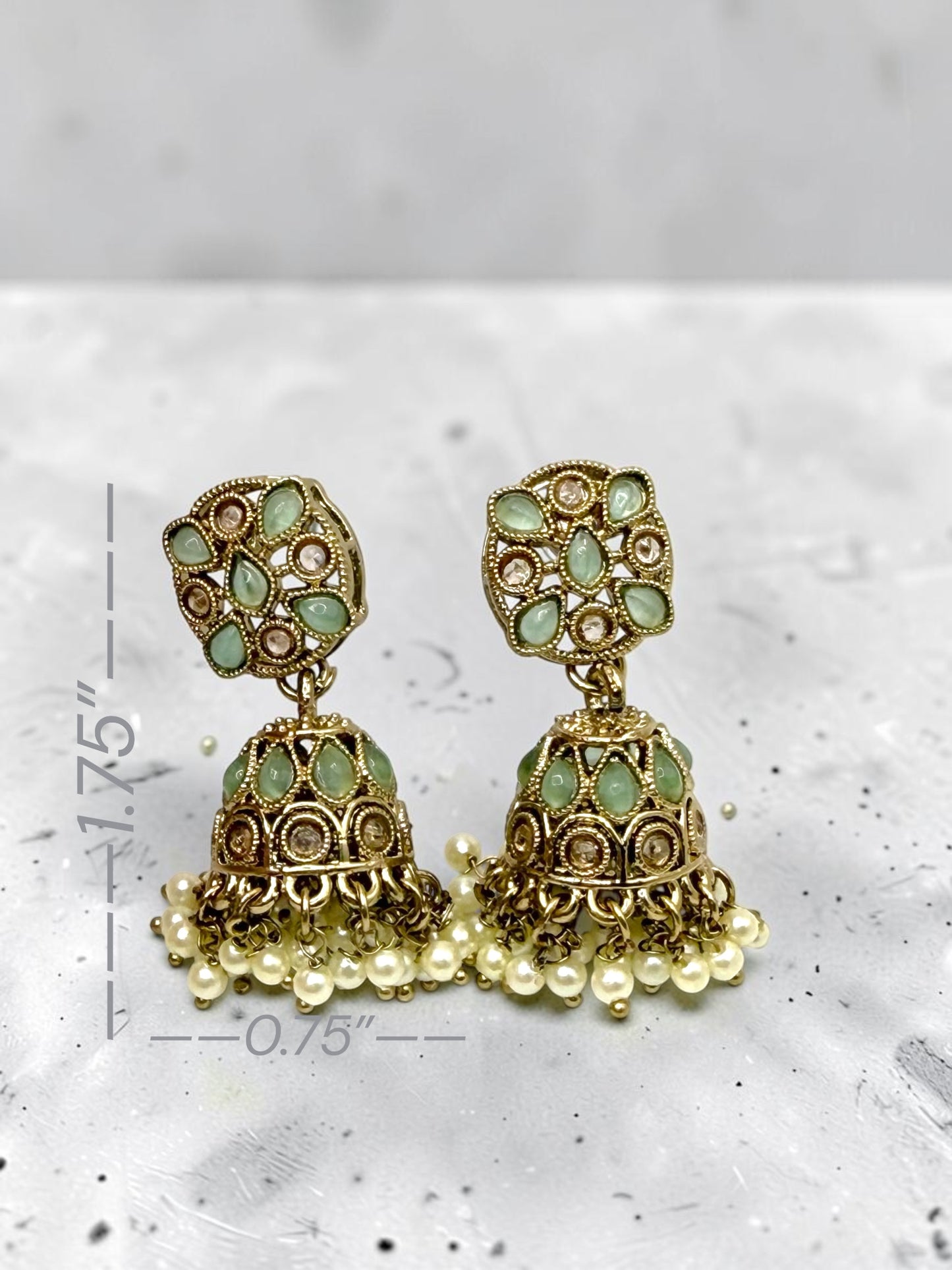 Vaidehi वैदेही Polki Jhumkay in Mint