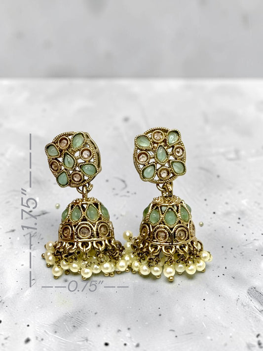 Vaidehi वैदेही Polki Jhumkay in Mint