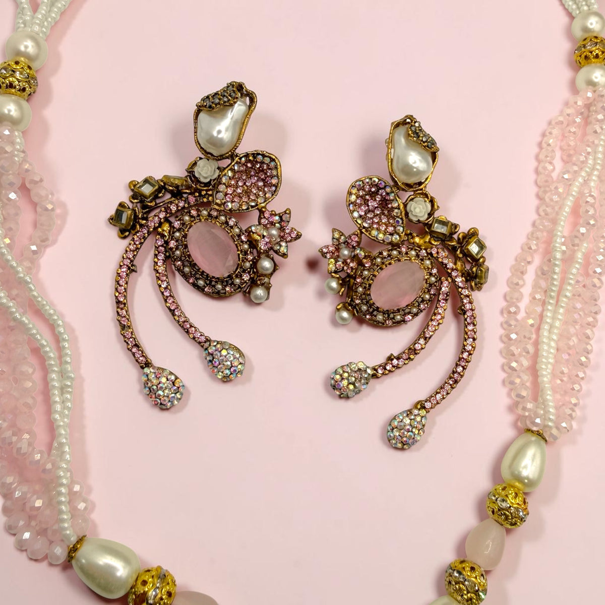 Kübra Turkish Mala Set in Pink