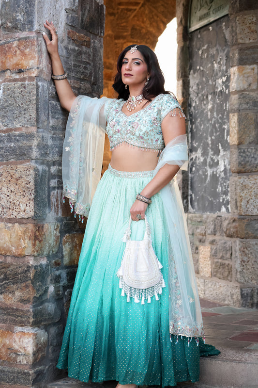 Dolly डॉली Beaded Potli Bag in Off White