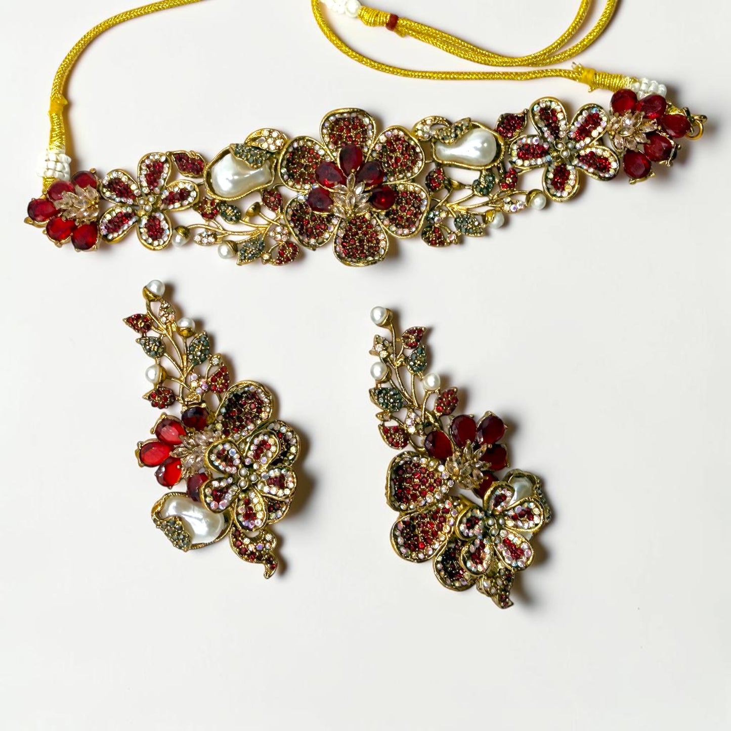 İpek Turkish Choker Set in Red