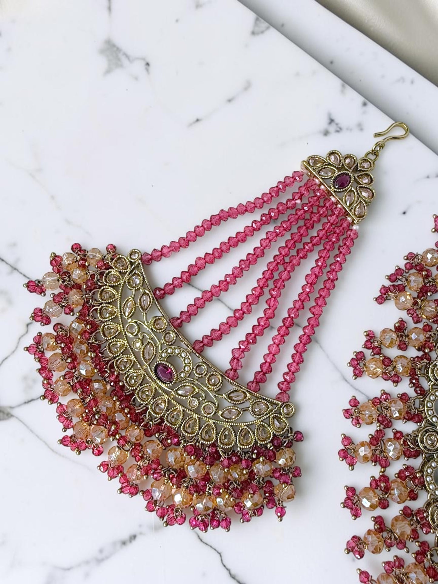 Kanishtha कनिष्ठा Polki Bridal Set in Purple Berry