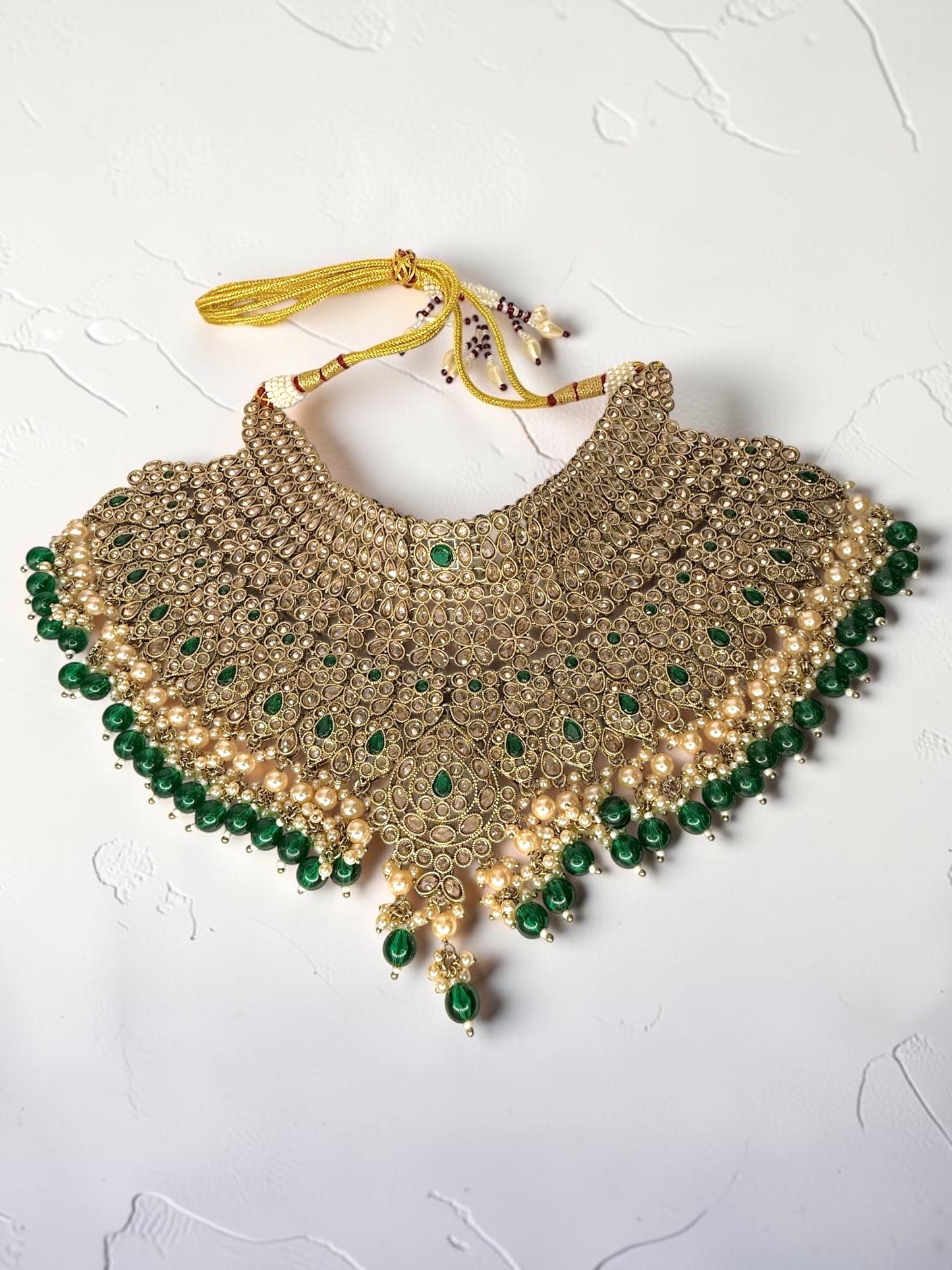Sabreen صابرين Polki Bridal Set in Green