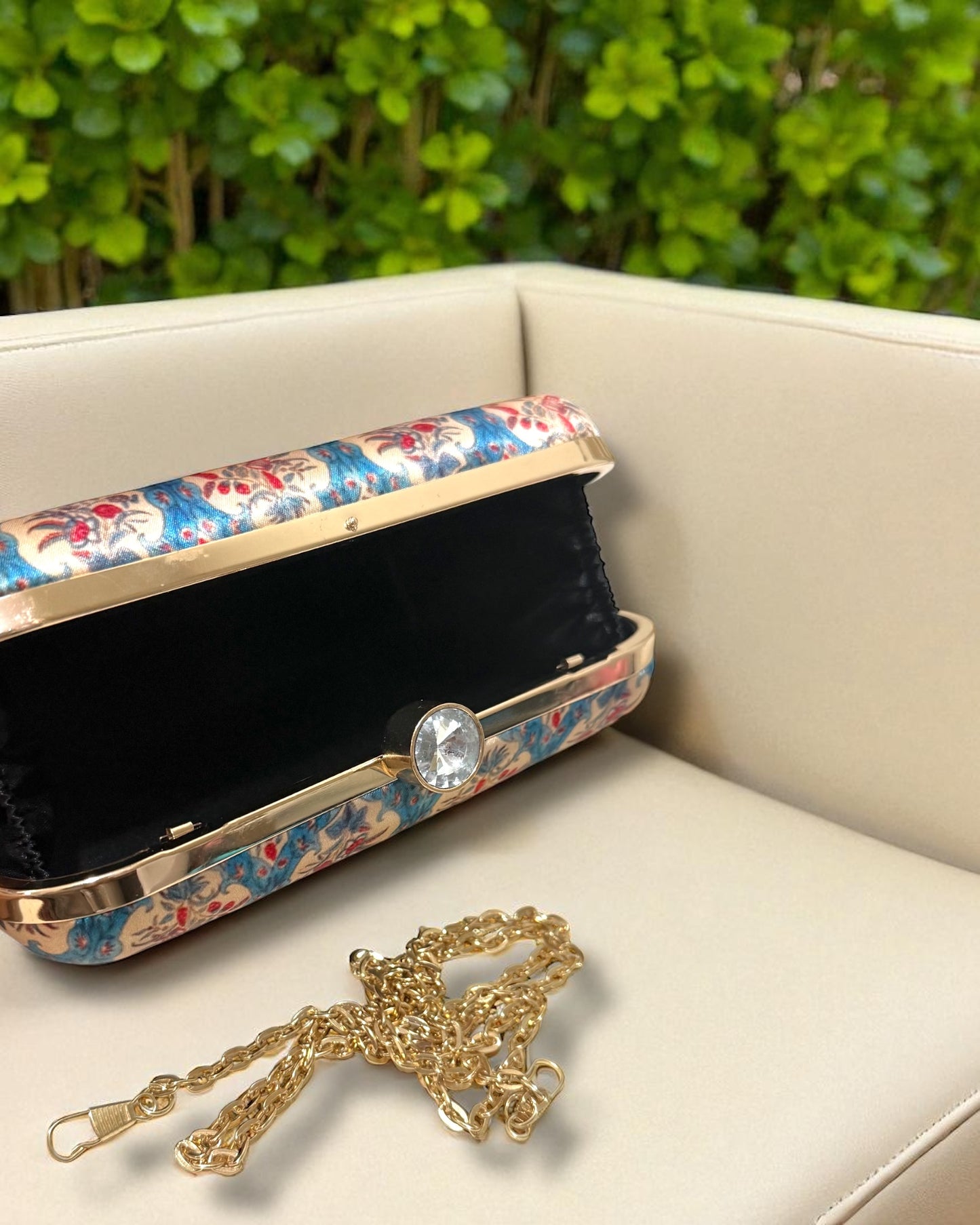 Jasmine चमेली Floral Printed Clutch