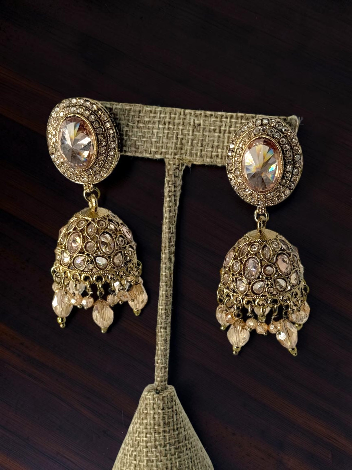 Ghina غنى Polki Bridal Set in Honey Gold