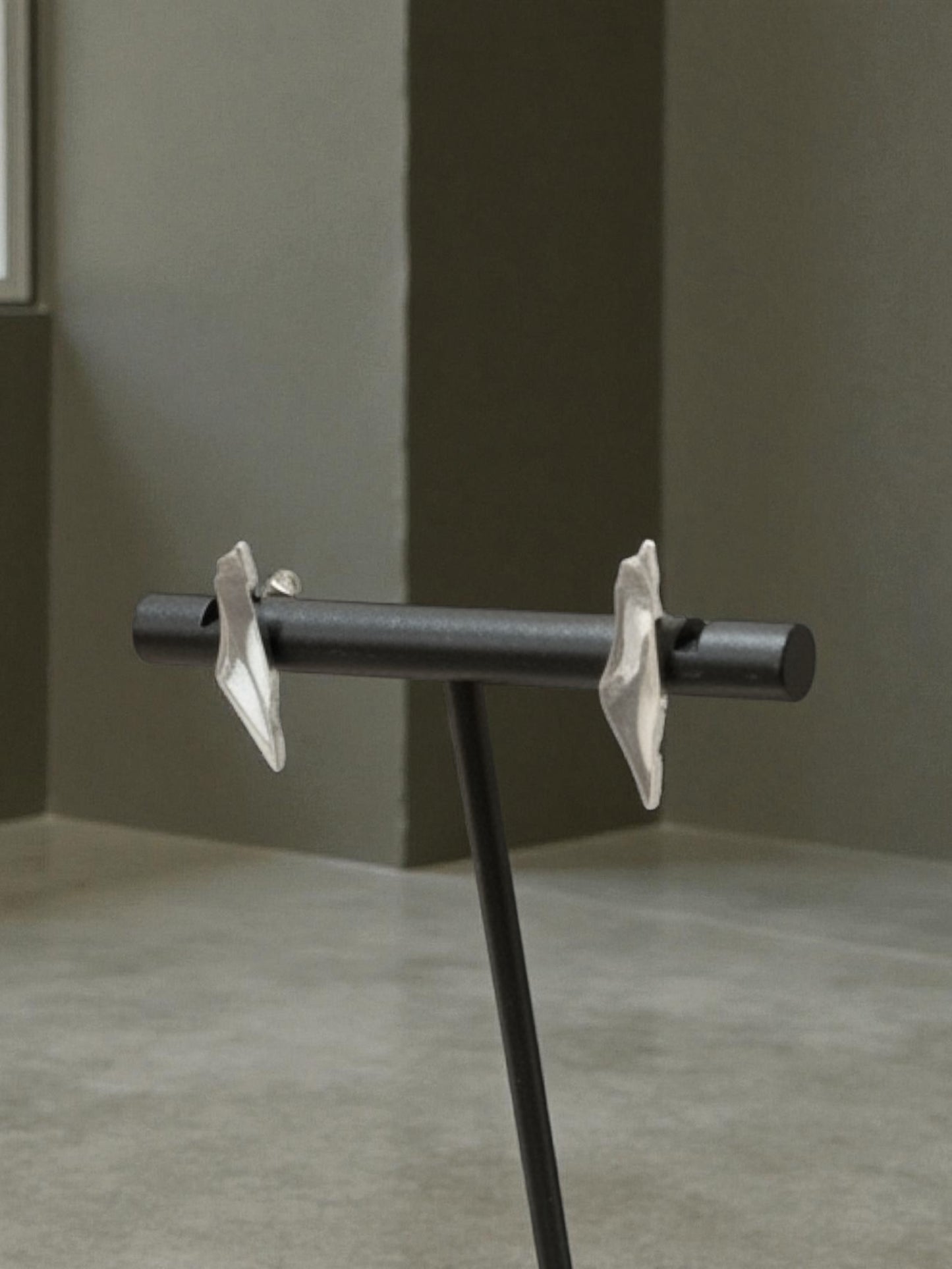 Palestine Map 18K Gold Plated Studs in Silver - Stainless Steel - Palestine Collection