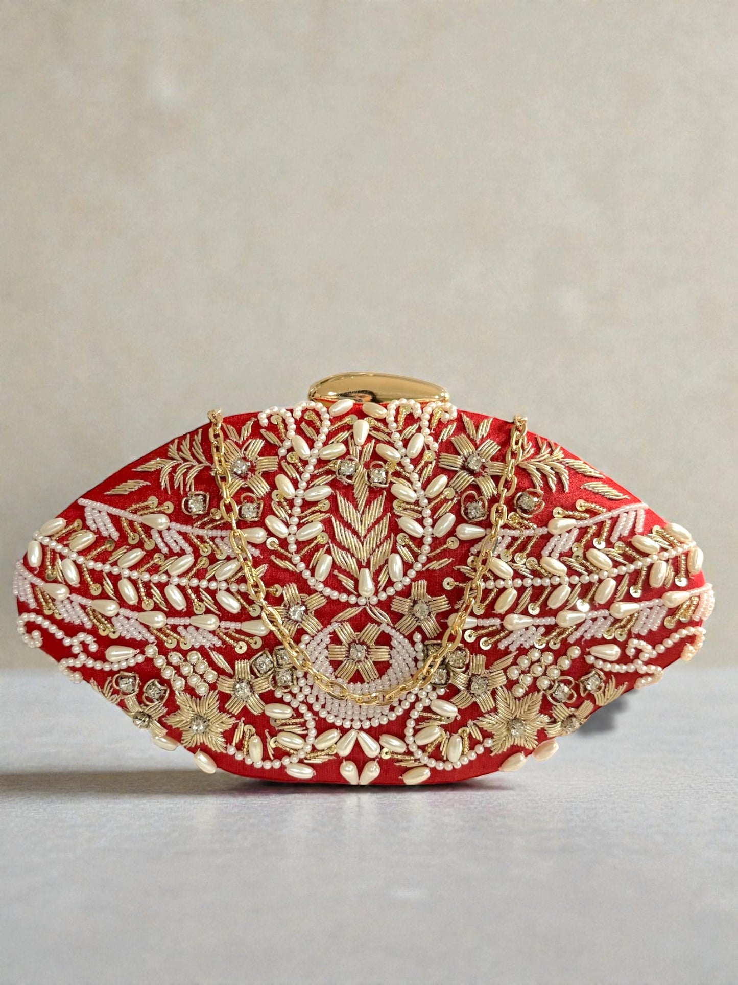 Suhaila سهيلة Handmade Clutch in Red