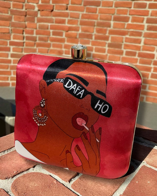 Dafa Ho دفع ہو  Printed Clutch