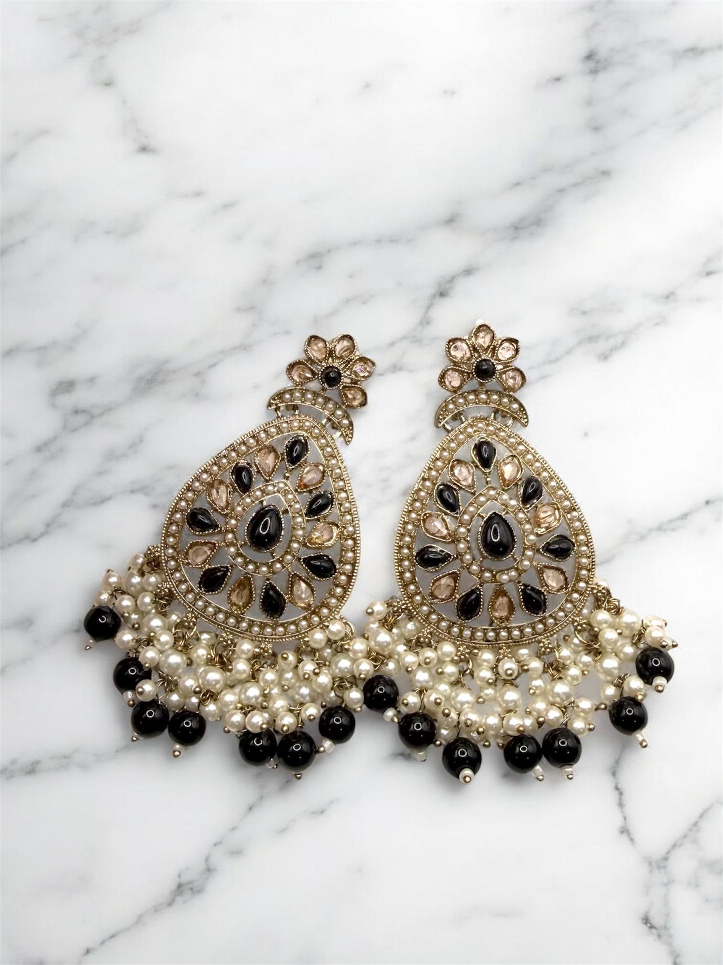 Deepa दीपा Earrings in Black