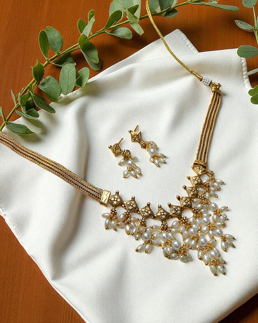Anaya عنایہ Traditional Gold & Pearl Set