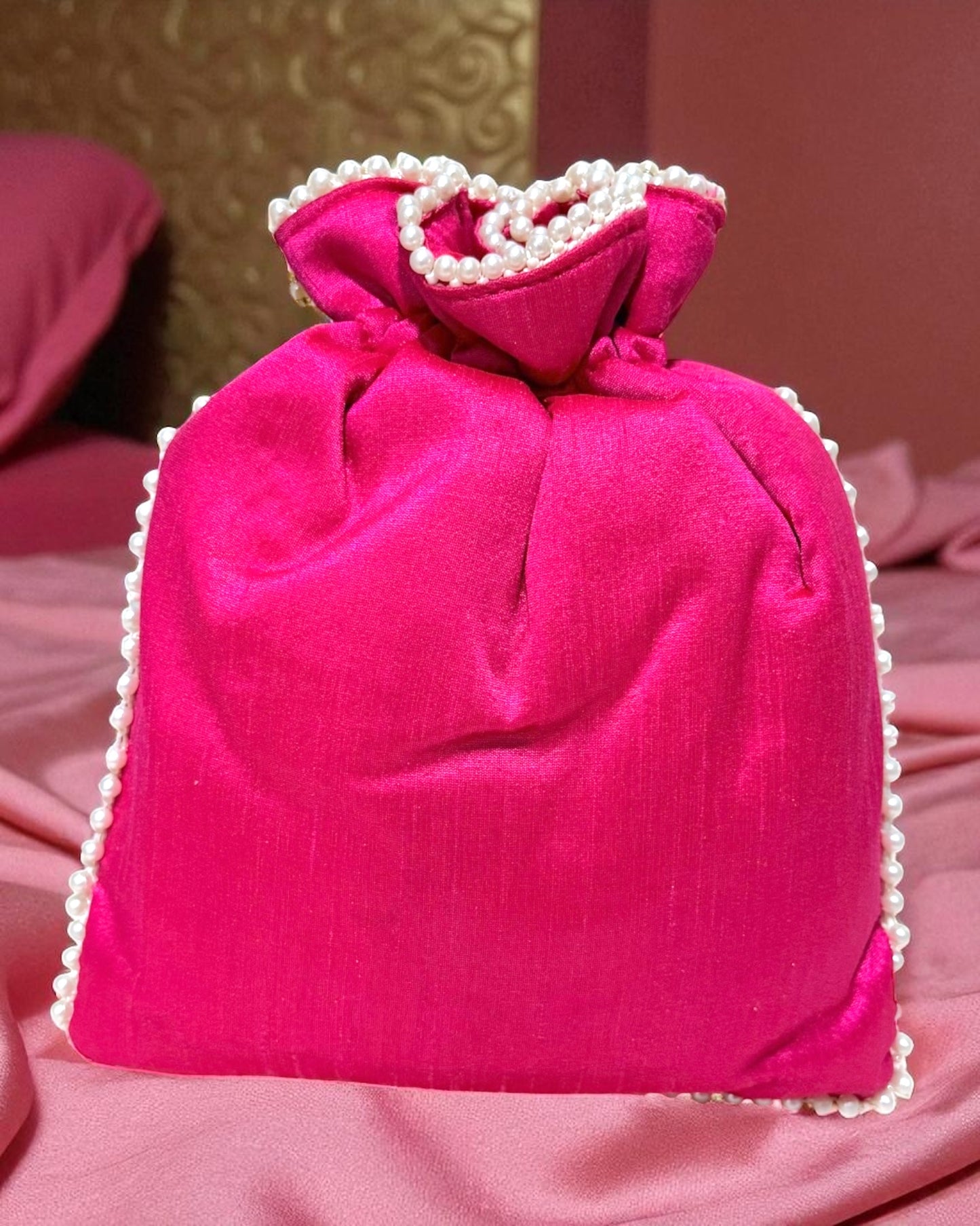 Munira منيرة Potli Bag in Hot Pink