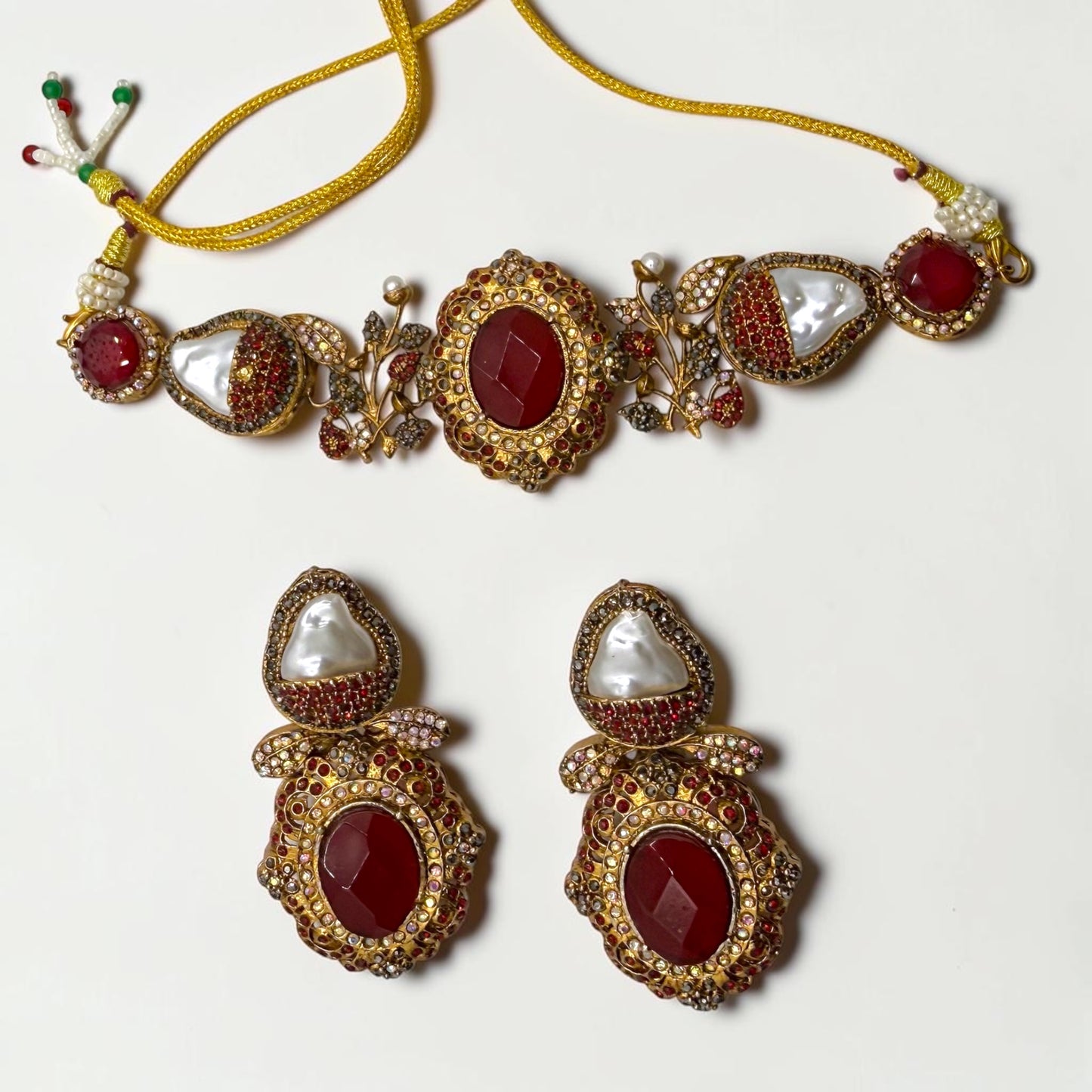 Alara Turkish Choker Set in Red