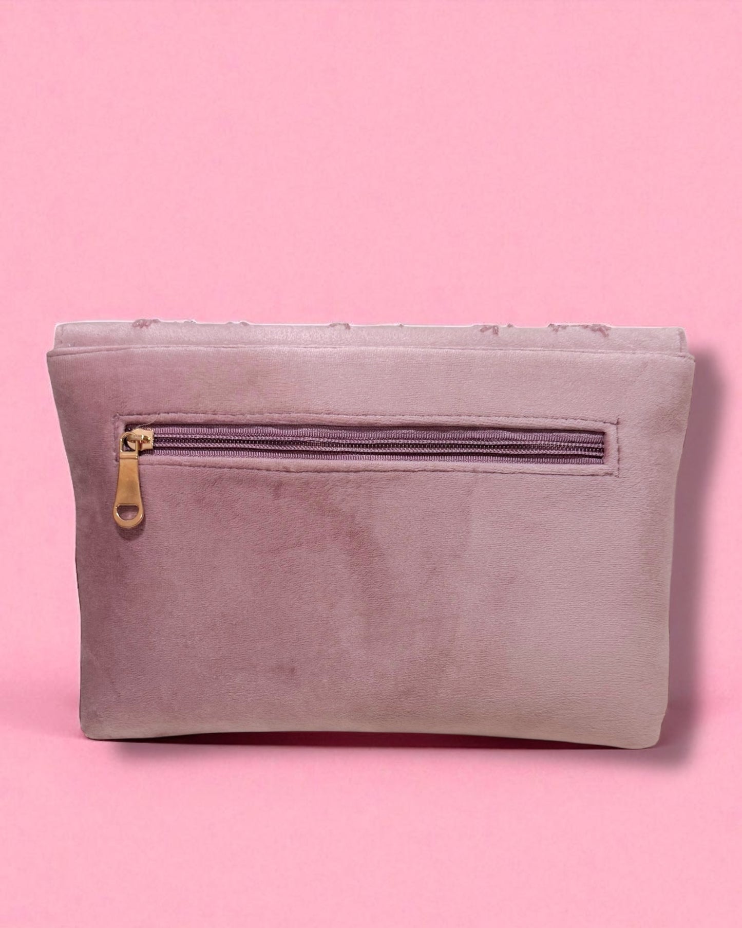 Jawhara جوهرة Beaded Velvet Bag in Lilac