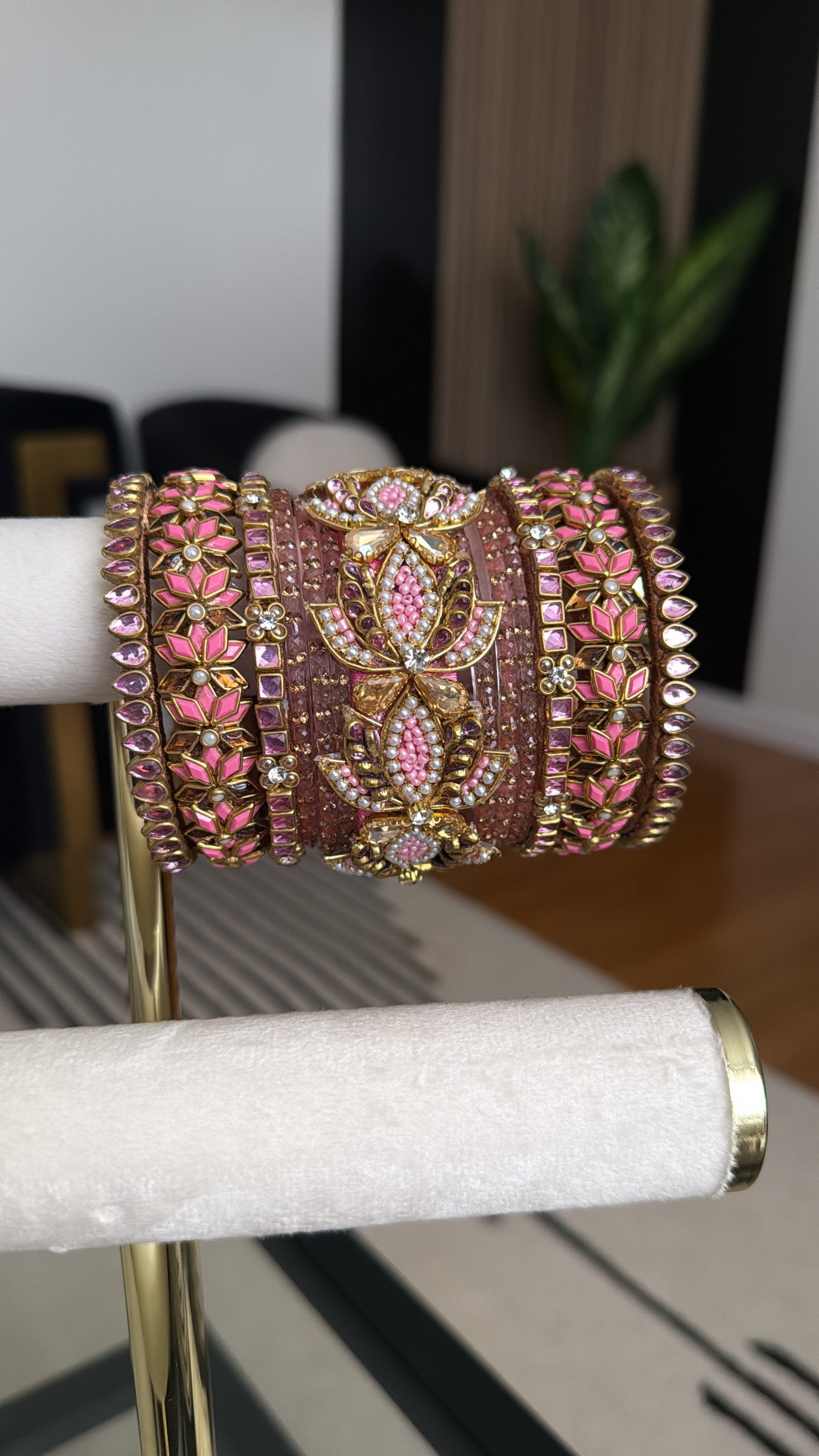 Radhika राधिका Bridal Handmade Glass Bangles in Pink