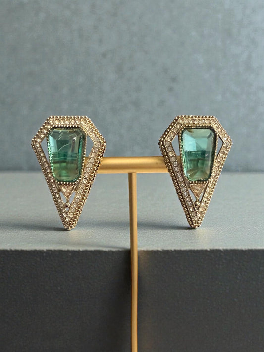 Tahani تهاني Earrings in Teal