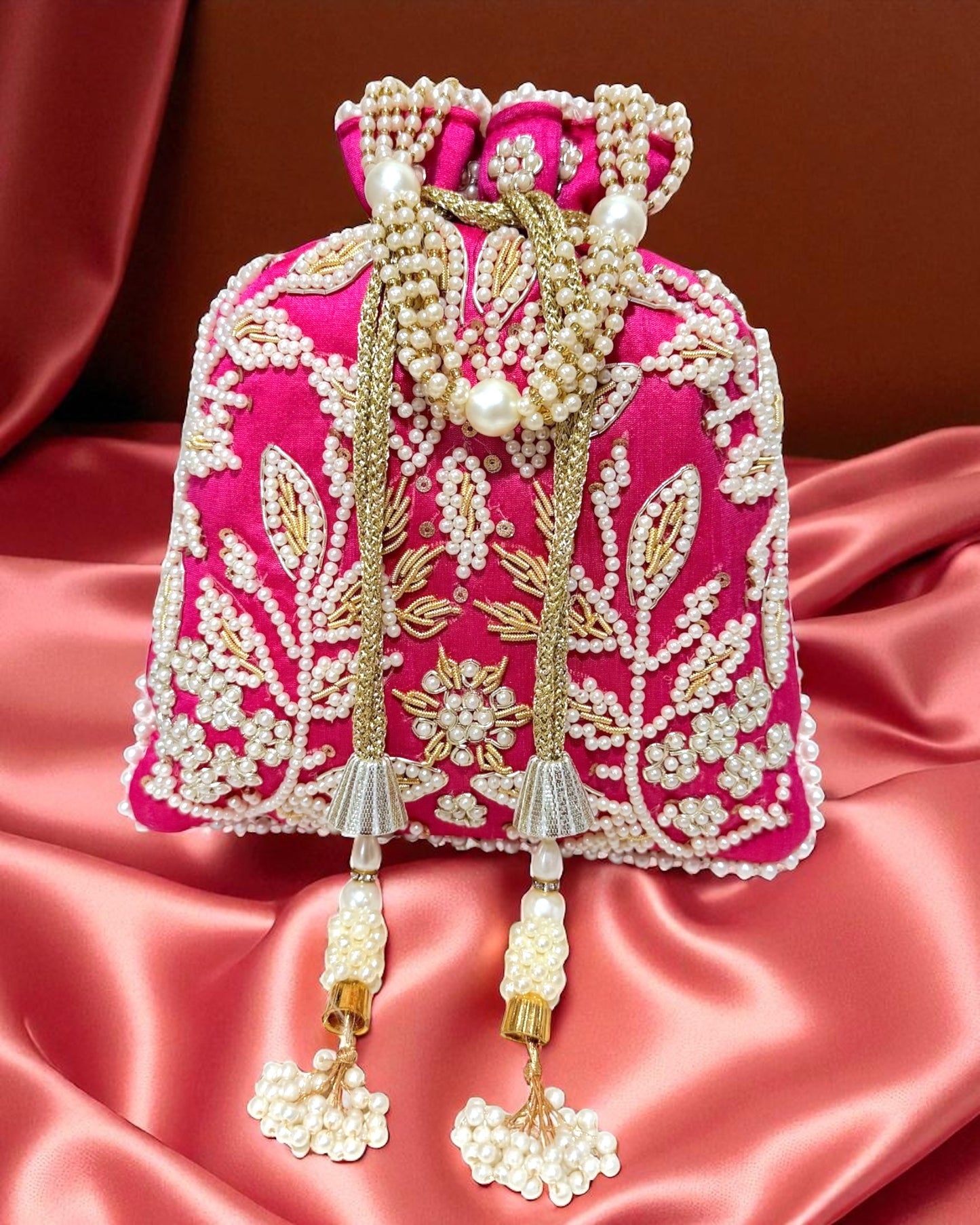 Munira منيرة Potli Bag in Hot Pink