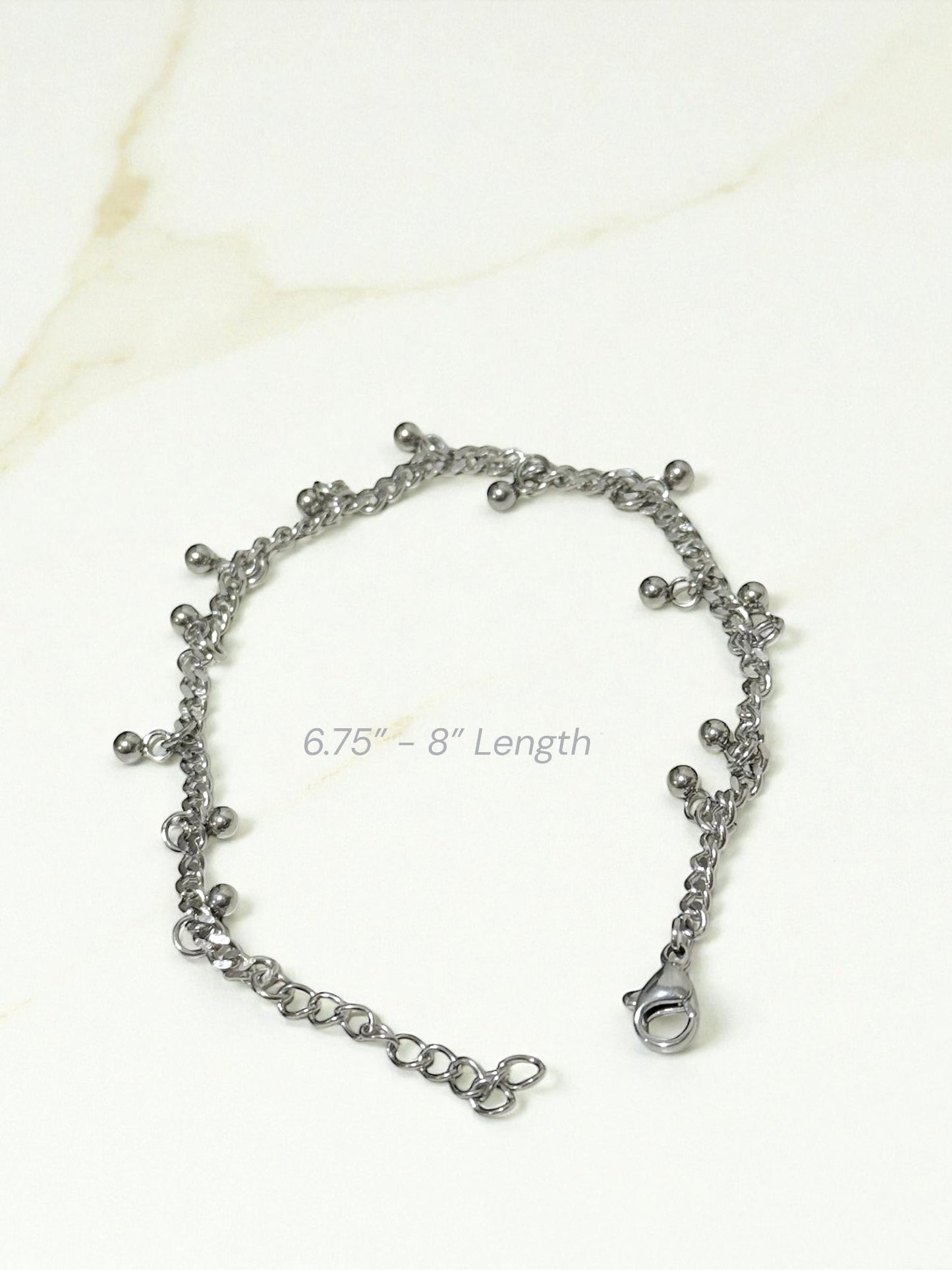 Bahia بهية Gold Plated Bracelet in Silver - Stainless Steel