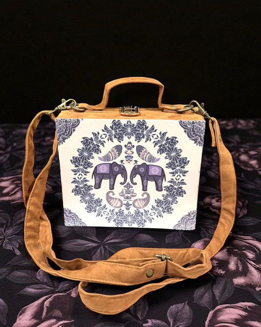 Elephant Briefcase Crossbody Bag
