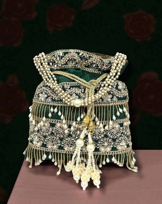 Nazleen نازلين Potli Bag in Green