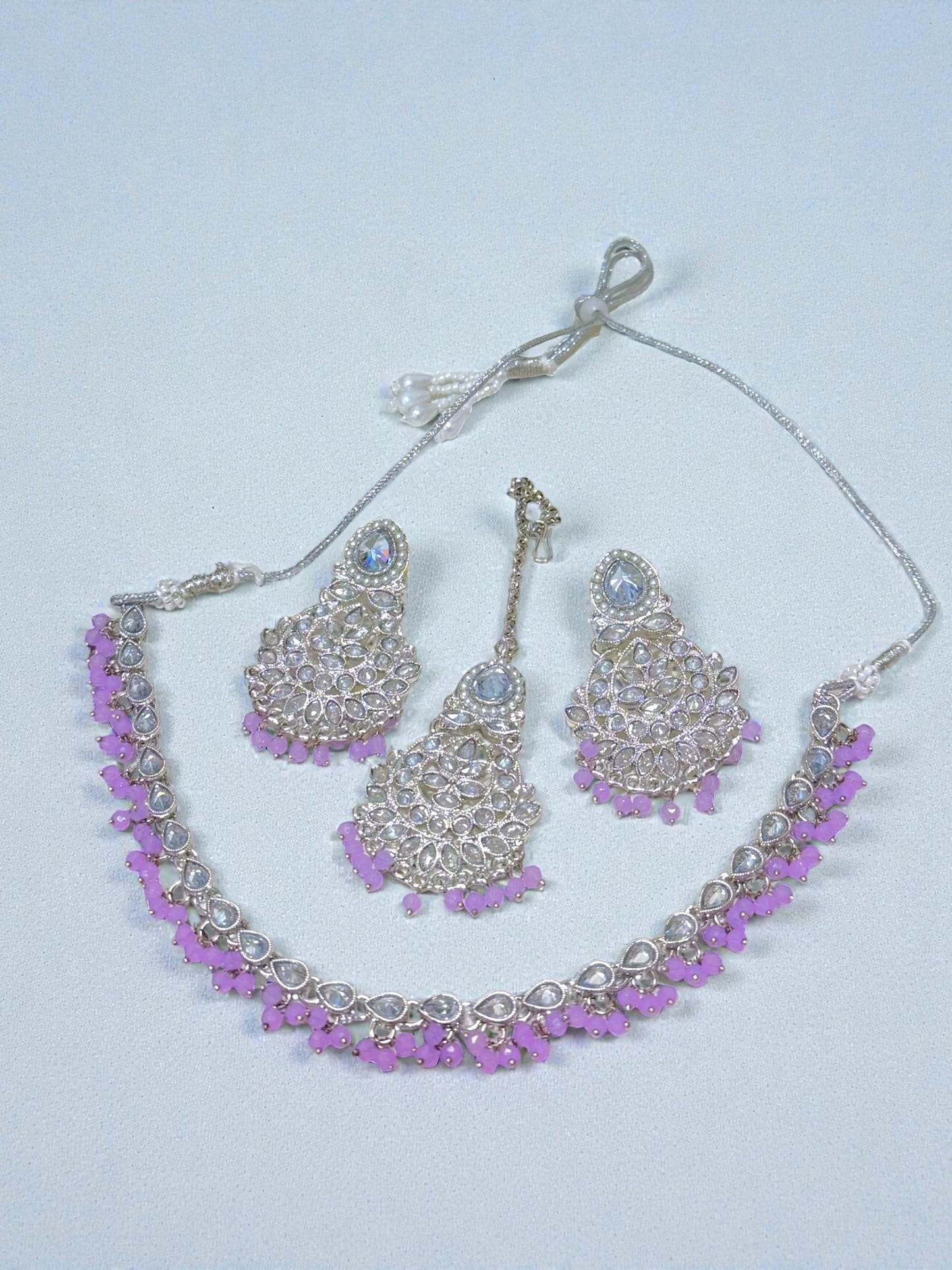 Hira حرا Danity Set in Lavender & Silver