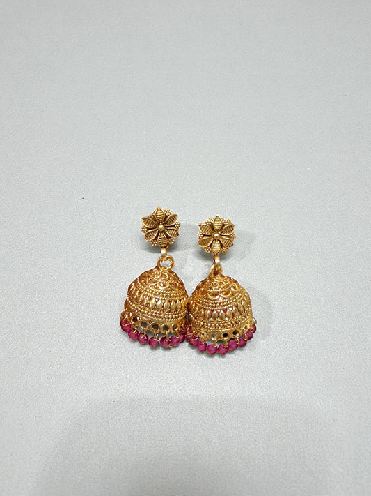 Saba صبا Gold Plated Mala Set in Ruby