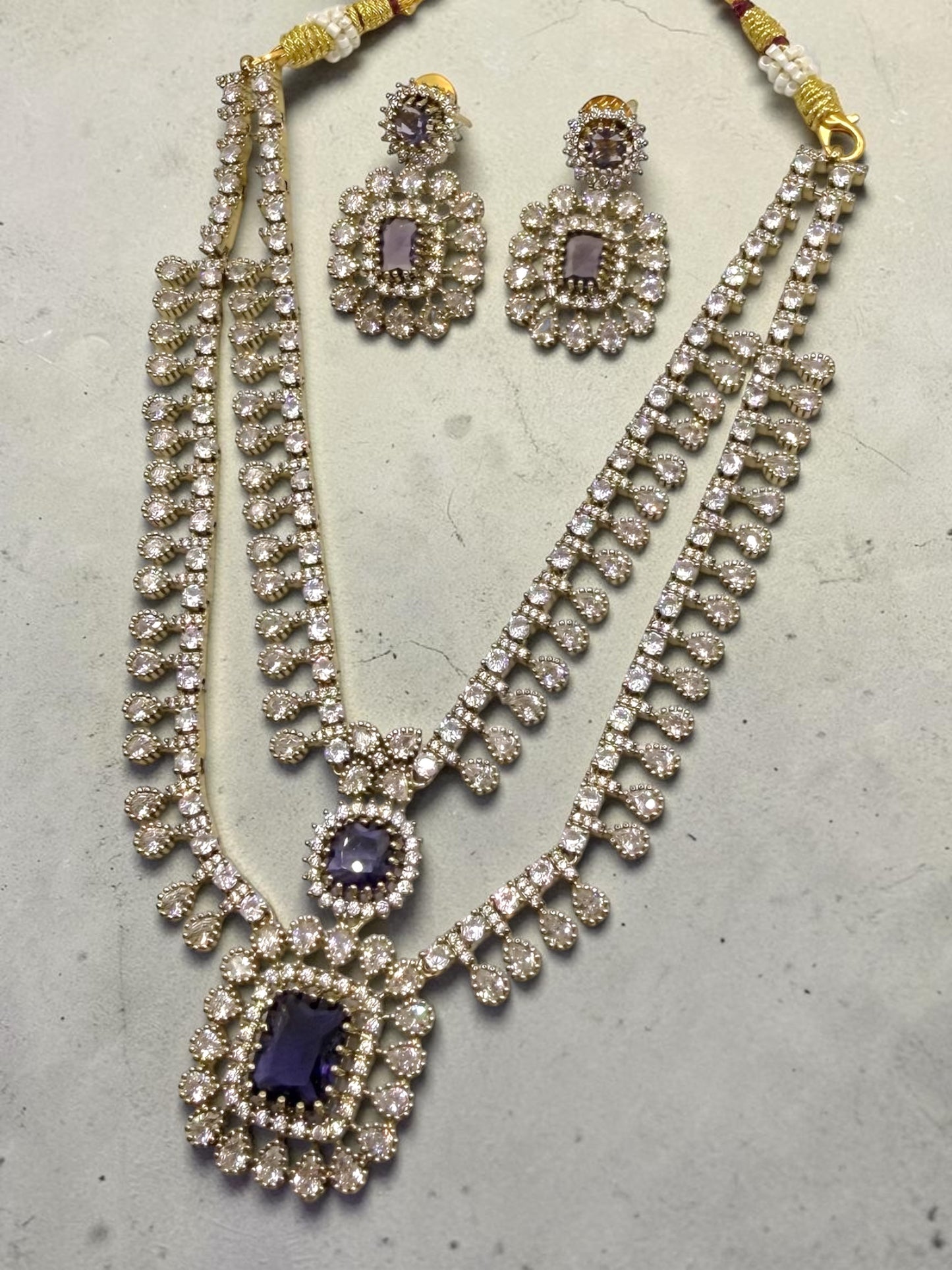 Eman إيمان Gold Plated Victorian Set in Purple