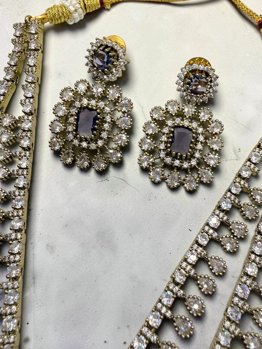 Eman إيمان Gold Plated Victorian Set in Purple