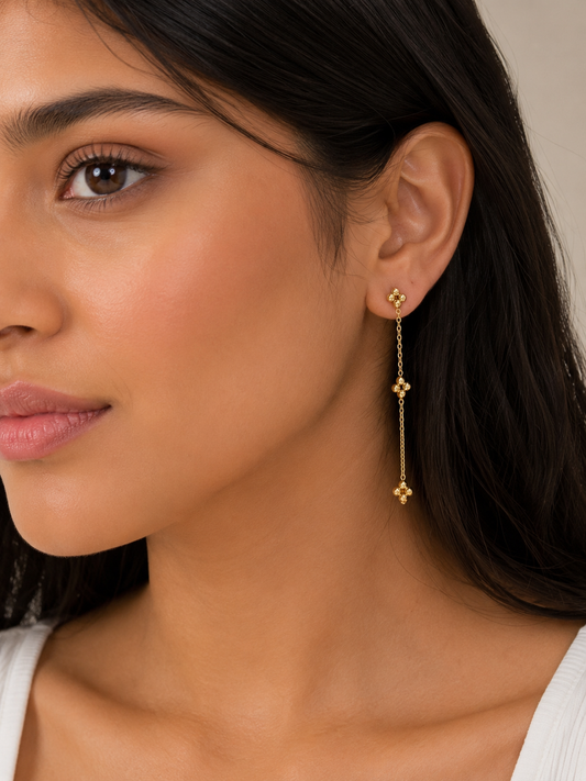 Henna حِنَّة Earrings in Gold - 18k Gold Plated and Stainless Steel