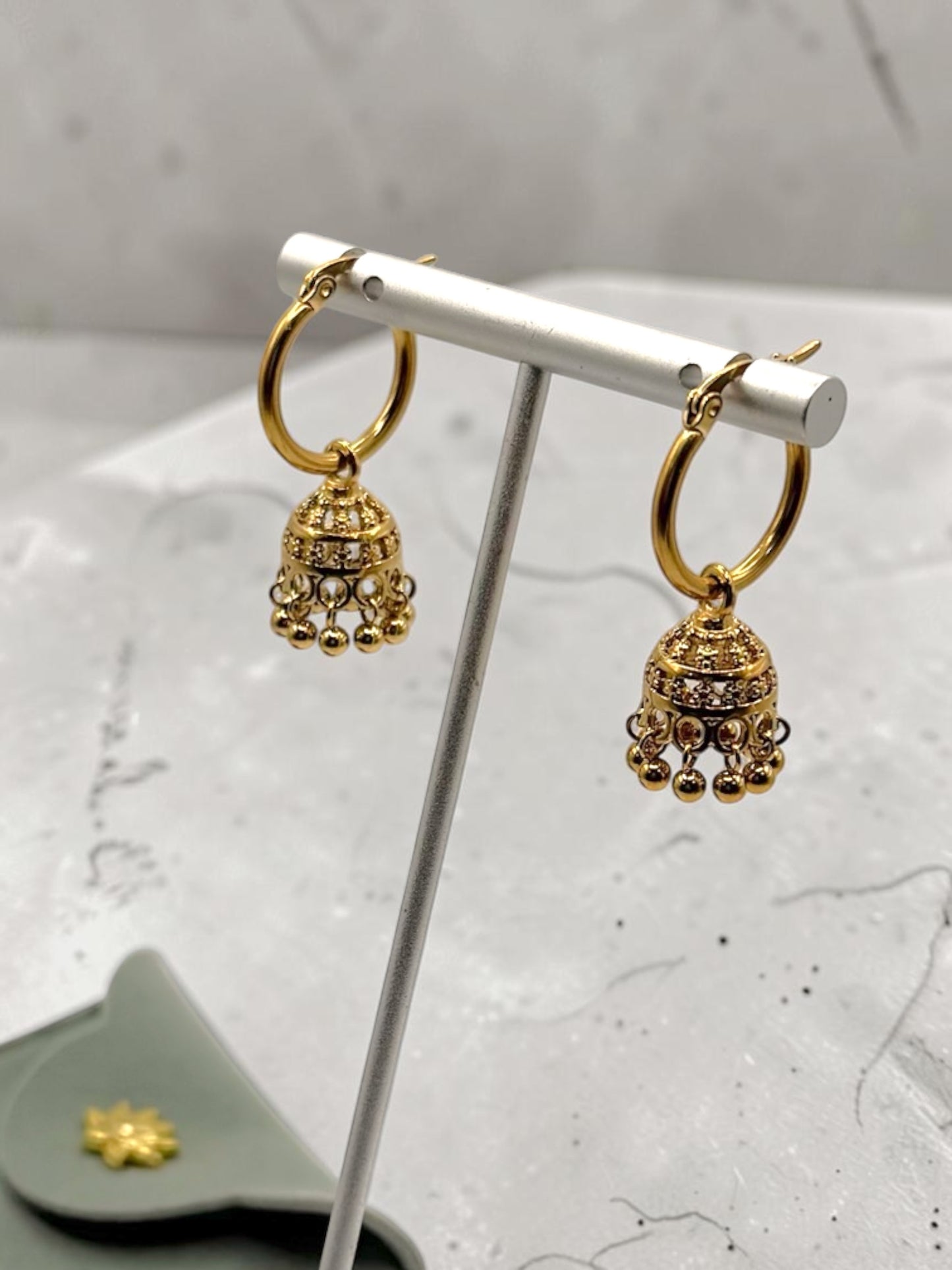 Samaira समायरा 18k Gold Plated Jhumki Hoops