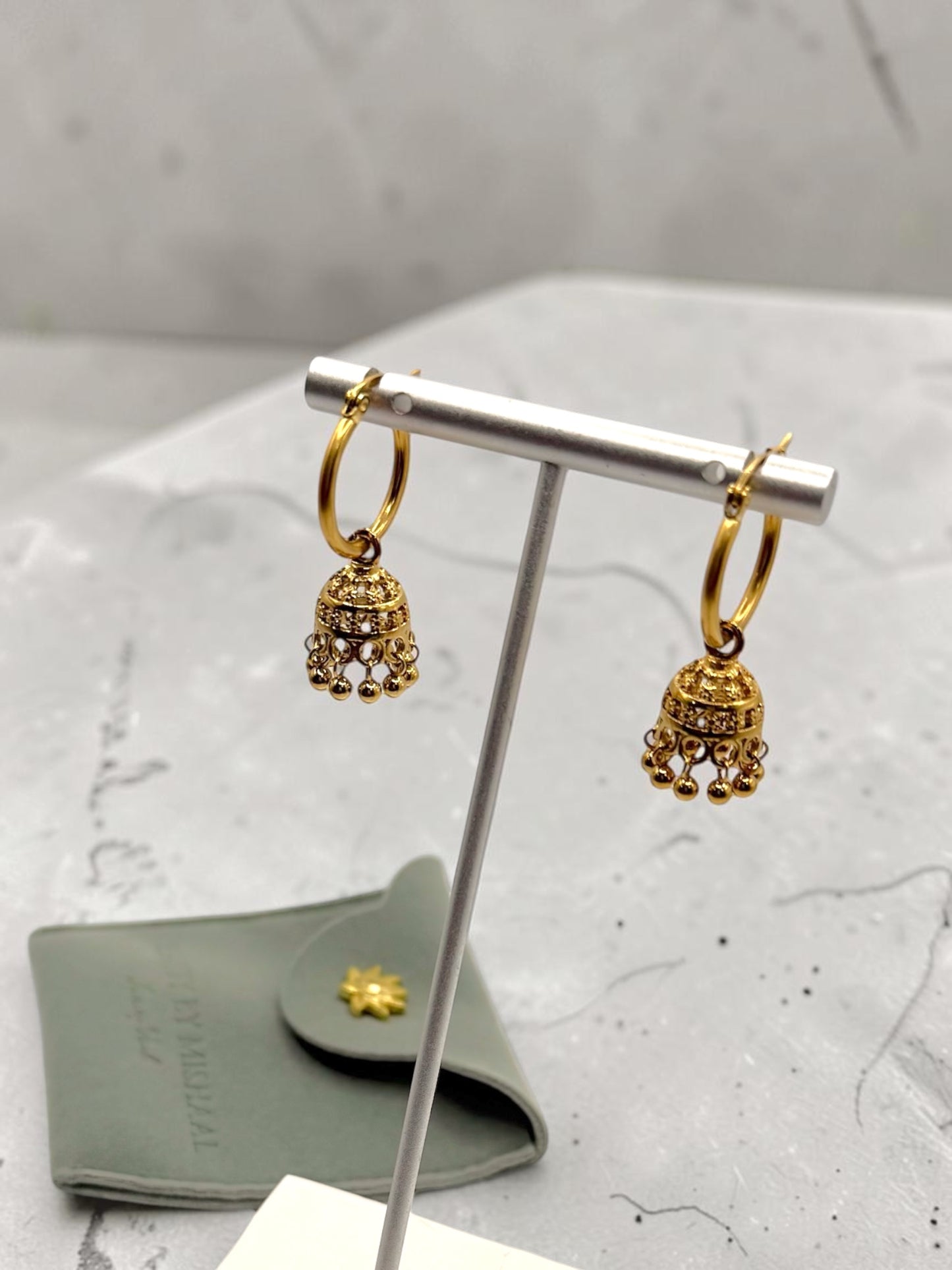 Samaira समायरा 18k Gold Plated Jhumki Hoops