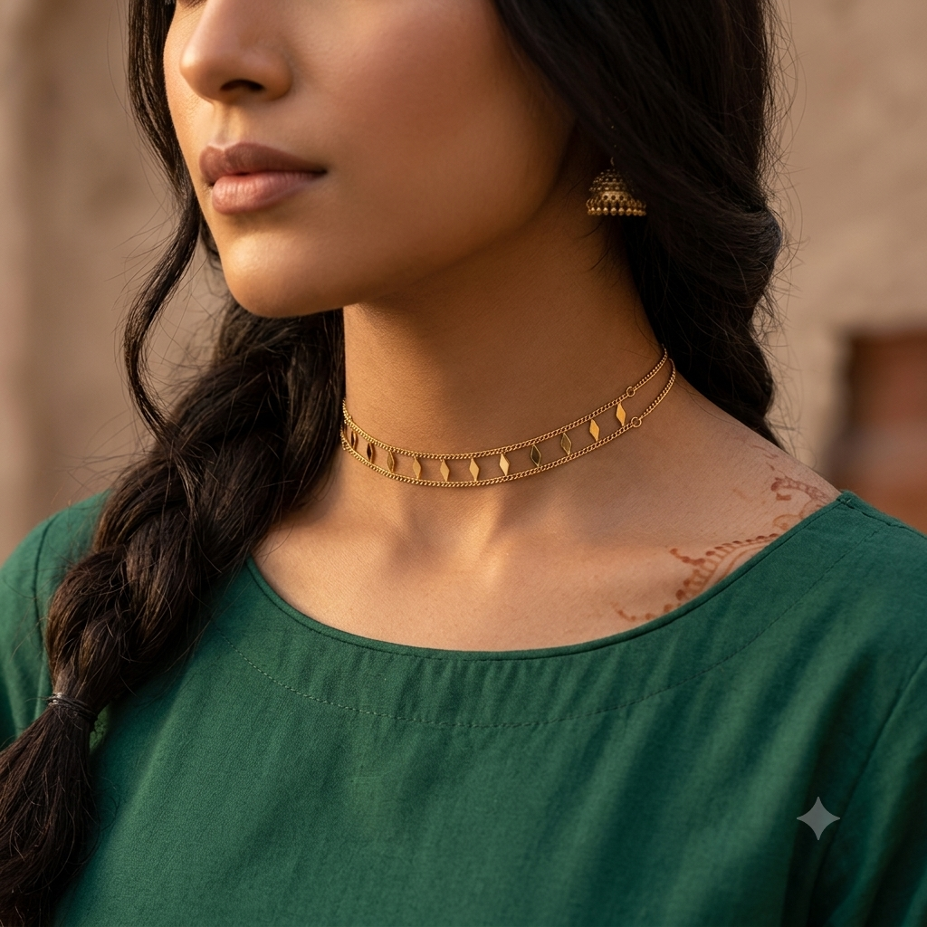 Rucha रुचा 18k Gold Plated Choker