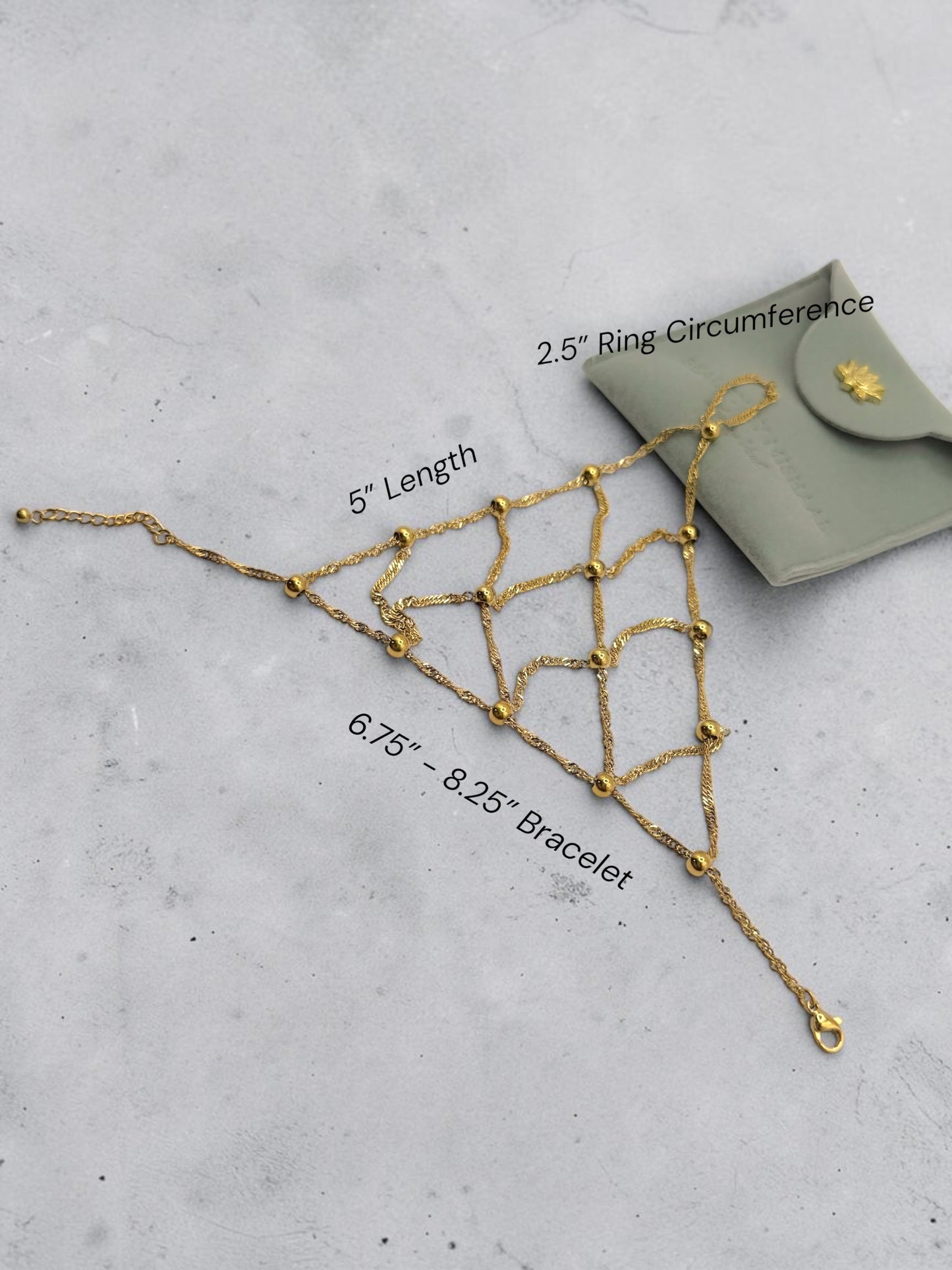 Vanya वान्या 18k Gold Plated Hand Chain